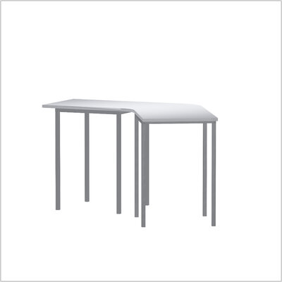 NewYork steel sitztisch snake weiß schraeg